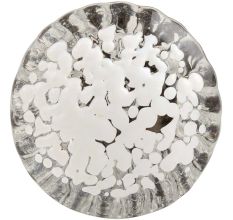 Clear Etched Oval Shape Glass Wine Stopper