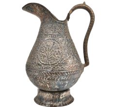 Copper Vintage Floral Engraved Jug