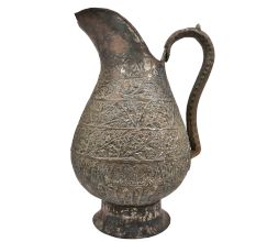 Copper Vintage Leaves Engraved Jug