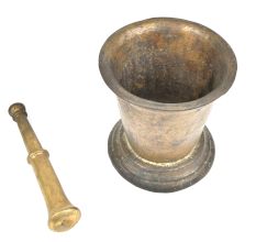 Vintage Bronze Pharmacologist Mortar and Pestle