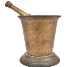 Vintage Bronze Pharmacologist Mortar and Pestle