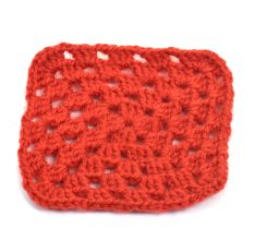 Red Square Handmade Woolen Coasters Pack Of 6
