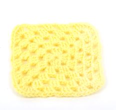 Yellow Square Handmade Woolen Coasters Pack Of 6
