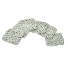 Grey Square Handmade Woolen Coasters Pack Of 6