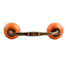 Orange Black Crackle Bridge Handle