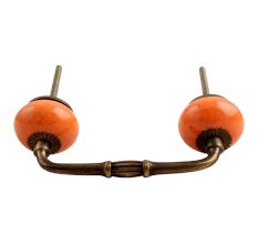 Orange Black Crackle Bridge Handle