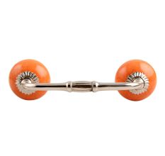 Orange Black Crackle Bridge Handle