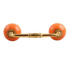 Orange Black Crackle Bridge Handle