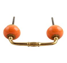 Orange Black Crackle Bridge Handle