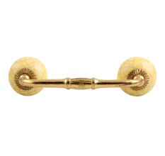 Yellow Pink Crackle Ceramic Bridge Handle