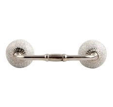 White Crackle Ceramic Bridge Handle