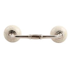 Cream Crackle Ceramic Bridge Handle