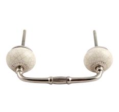 Cream Crackle Ceramic Bridge Handle