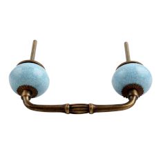 Sky Blue Crackle Ceramic Bridge Handle