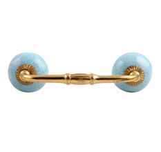 Sky Blue Crackle Ceramic Bridge Handle