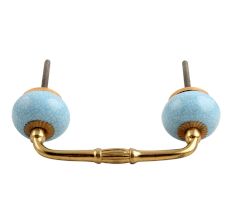 Sky Blue Crackle Ceramic Bridge Handle