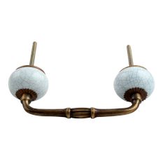 Sky Blue Crackle Ceramic Bridge Handle