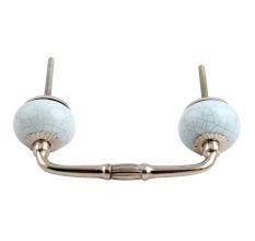 Sky Blue Crackle Ceramic Bridge Handle