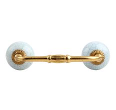 Sky Blue Crackle Ceramic Bridge Handle