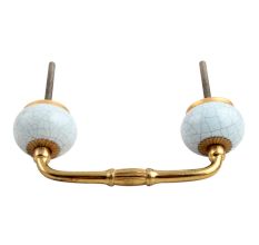 Sky Blue Crackle Ceramic Bridge Handle