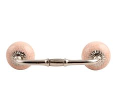 Baby Pink Crackle Ceramic Bridge Handle