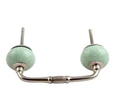 Mint Green Crackle Ceramic Bridge Handle