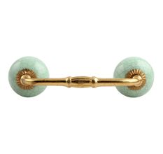 Mint Green Crackle Ceramic Bridge Handle
