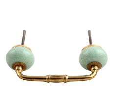 Mint Green Crackle Ceramic Bridge Handle