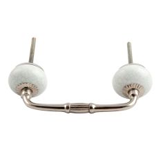 White Green Crackle Ceramic Bridge Handle