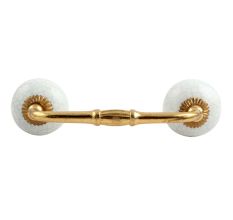 White Green Crackle Ceramic Bridge Handle