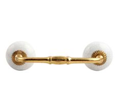White Turquoise Ceramic Bridge Handle