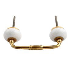 White Turquoise Ceramic Bridge Handle