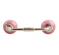 Pink Crackle Ceramic Bridge Handle