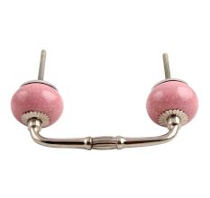 Pink Crackle Ceramic Bridge Handle