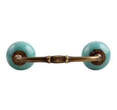 Sea Green Crackle Ceramic Bridge Handle