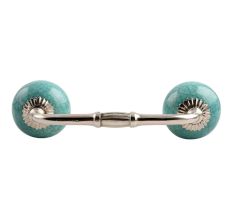 Sea Green Crackle Ceramic Bridge Handle