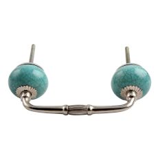 Sea Green Crackle Ceramic Bridge Handle