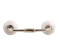 White Purple Crackle Ceramic Bridge Handle