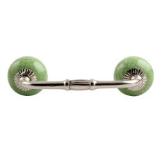 Pea Green Crackle Ceramic Bridge Handle