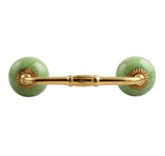 Pea Green Crackle Ceramic Bridge Handle