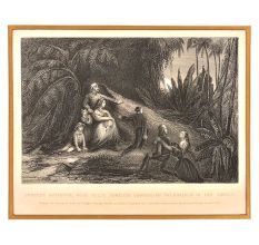 Lithograph Fugitive Officers With Their Families Concealing
