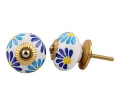Blue Angel Ceramic Knob