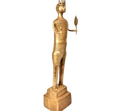 Brass Tribal Man Statue