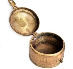 Brass Round Jewellery Box