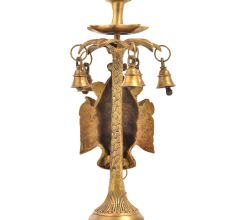 Lord Ganesha Face Mask Stand with Oil Lamp and Bell