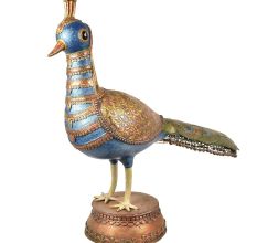 Bronze Regal Peacock Garden Statue