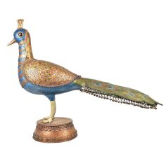 Bronze Regal Peacock Garden Statue