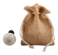 Cream Crackle Ceramic Wine Stopper