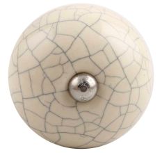 Cream Crackle Ceramic Wine Stopper