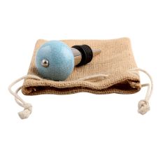  Sky Blue Crackle Ceramic Wine Stopper